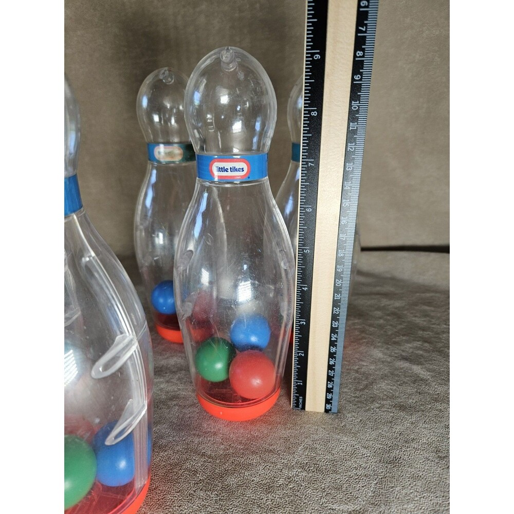 Little Tikes Clear Plastic Rattle Bowling Pin Toy Replacement Part / Piece (6) - Picture 2 of 9